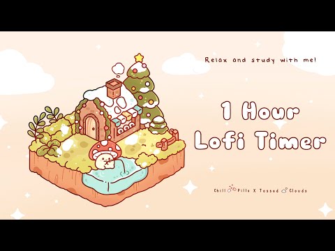 1 Hour - Relax & study with me Lofi | Christmas with Mushie #timer #1hour #1hourloop #relaxing #calm