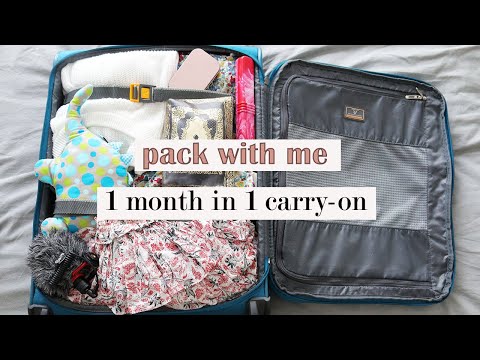 minimalist pack with me | 1 month in a carry-on | travel capsule