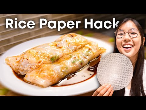 3-Ingredient Rice Paper Cheung Fun 🥟 (TikTok’s Dim Sum HACK)