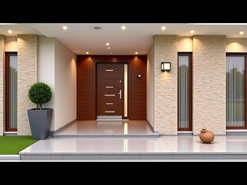 Top 100 Modern House Front Wall Designs Ideas l Wooden Door Design