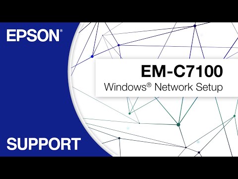 Epson WorkForce Pro EM-C7100 | Windows Network Setup