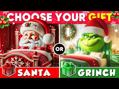 Choose Your Gift...!  Santa vs The Grinch 🎅 🎁🎄 Quiz Shiba