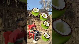 Raunding cute green coconuts to Watermelon , Mango , Grapes & Lichi - Furits Names Magic Video