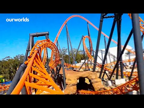 Steel Taipan Official POV - Onboard Dreamworld's Blue Fire Coaster