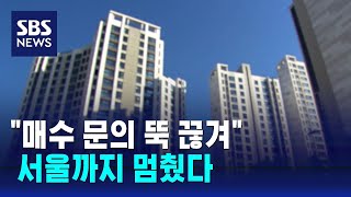 "매수 문의 뚝 끊겨"…서울까지 상승 멈췄다 / SBS