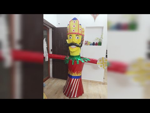 How to make ravan with bamboo/ DIY ravan /how to make ravan at home #ravan #dussehra