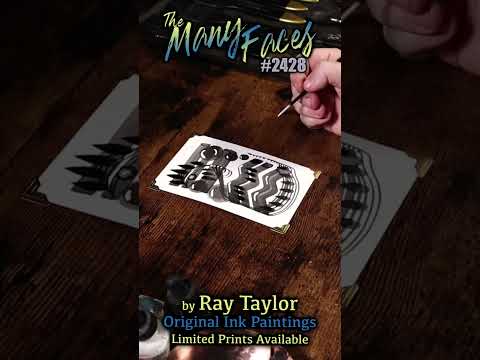 #2428 The Many Faces 2024 Collection: Ink Painting Process Timelapse with Ray Taylor