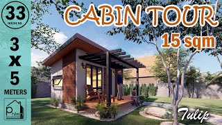 TULIP | BACKYARD CABIN DESIGN IDEA 15sqm (161sqft) 3x5 meters