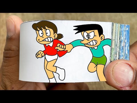 Doraemon Cartoon Flipbook #238 | Suneo Lifts Shizuka Skirt Flip Book | Flip Book Artist 2024