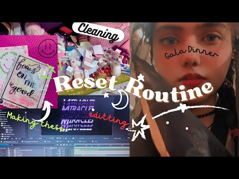 Trying to create a RESET ROUTINE *Focus on “Try”* (Cleaning, Aesthetic cards, Typography) ||Nimra M