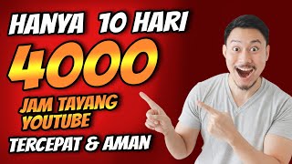 CARA MENDAPATKAN 4000 JAM TAYANG YOUTUBE