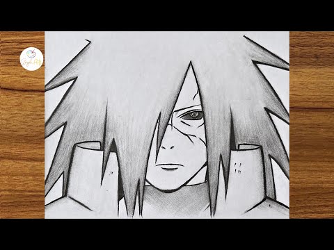 How to draw Madara Uchiha step by step | Anime drawing tutorial for beginners | Easy anime drawing