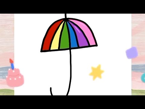 Drawing Umbrella With J||Easy Drawing||#viralvideo #easydrawing #easy #colouringfun #coloring