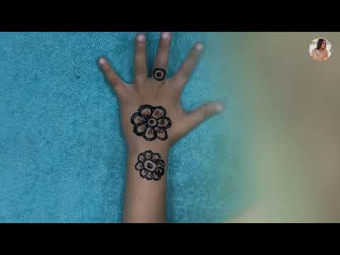 Navratri Easy simple stylish mehndi - Beautiful back hand jewellery mehndi design - Gol tikka mehndi