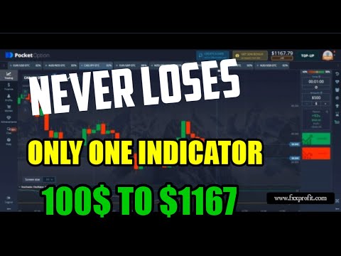 Never loses - only one indicator - 100$ to $1167 - Best pocket option strategy