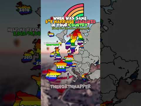 when was same s*x marriage legaliezdin your country? #europe #mapper #mapping #map #viral #edit