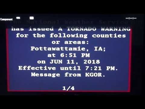 Tornado Warning Emergency Alert - Omaha Area