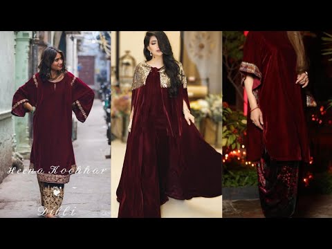 red and maroon velvet dresses design new #redvelvet #maroon #velvetdressdesign #velvet #velvetdress