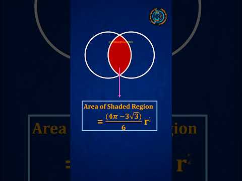 Shaded Region Area of Two Circles. #shorts #ytshorts #trending #viralvideo #viralshorts #math #cgl