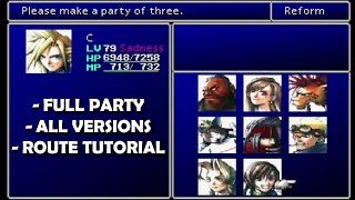 FFVII - WORLDS FIRST FULL PARTY COMPLETION ON PS1 (Full Route Tutorial)