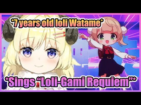 7 Years Old Loli Watame Singing Ui-Mama’s Loli God’s Requiem【Hololive】