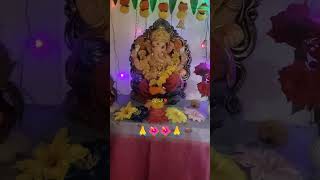 Ganesha 🙏🌺🌺🙏#ganeshsong #ganeshchaturthi #naad ninad la bappa #love #decoration 🥰♥️♥️