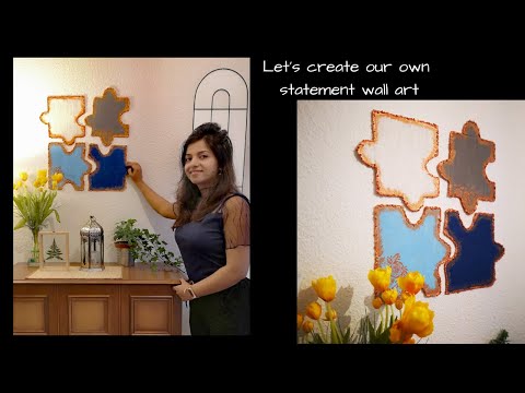 #DIY Wall Art | Statement Wall Art in budget| cardboard wall decor #wallart #zerocost | metime bliss