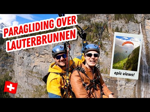 PARAGLIDING OVER LAUTERBRUNNEN | Staring in Mürren over the Lauterbrunnen Valley | FULL POV FOOTAGE