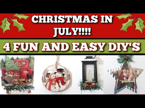 Christmas in July Diy's Using mostly Dollar Tree Items