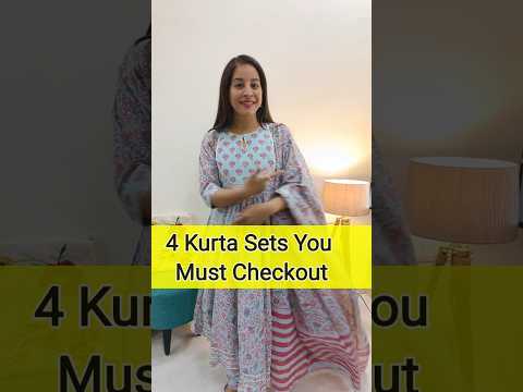 4 Kurta Sets You Must Checkout #ytshorts #shorts