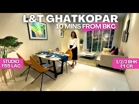 L&T 77 Crossroads Ghatkopar 1, 2 & 3 BHK Tour | 10 Mins BKC | Review, Price & Location