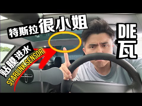 师傅喷水贴膜搞坏Tesla Sensor！【特斯拉日记4】金属 Tinted