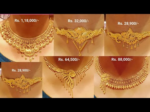 latest gold necklace designs 2021!! beautiful gold chakor necklace designs