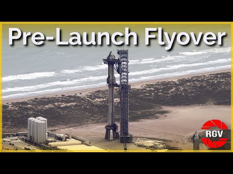 Pre-Launch Flyover, Ship Flame Trench at Massey's! Starbase Flyover Update