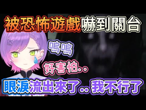 Towa被恐怖遊戲嚇到直接關台..眼淚都流出來了QQ【hololive中文】【Vtuber精華】【常闇トワ】【常闇永遠】