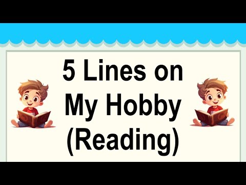 My Hobby Reading Short 5 Lines Speech in English || 5 Lines Speech on My Hobby Reading