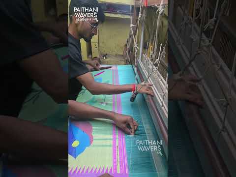 Manufacturing Silk Saree Weave #paithani #art #traditional #handloom