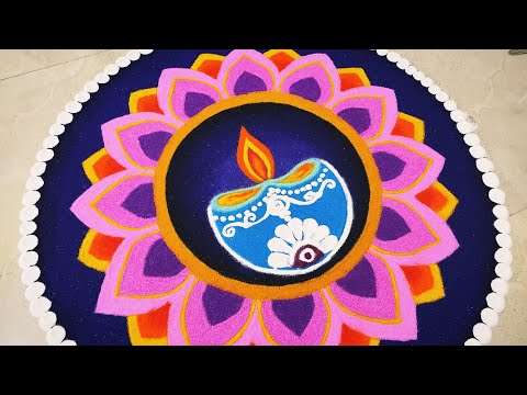 New Diwali Diya Rangoli || Diwali Special Rangoli || Diwali 2022 Rangoli