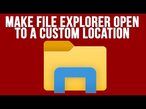 How to Make Windows File Explorer Open to a Custom Folder Location - Method 1