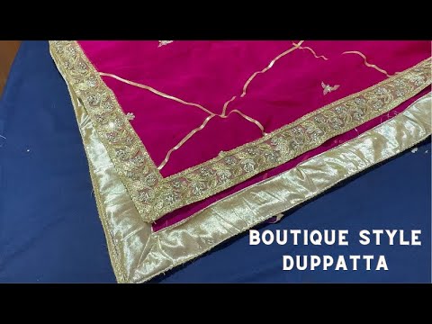 Boutique style duppta making at home step by step || boutique duppatta || punjabi style duppaatta