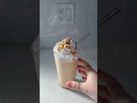 How I make my caramel frappuccino at home#caramelfrappucino #coffeerecipes #athomestarbucks