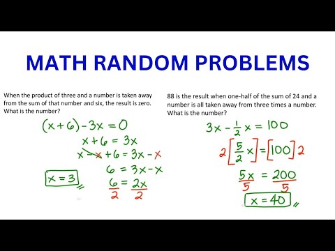 Math Random Problems - Exam Reviewer