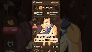 Collect your 4,000,000 tokens – Memefi Secret Combo 30th June #memeficombo #memeficoin #crypto #nft