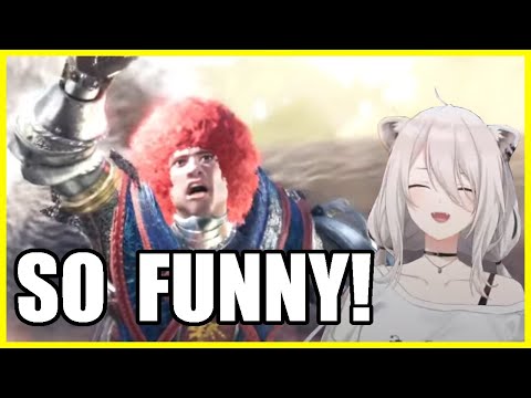 Botan can't stop laughing at her Main Characters goofy Face in Monster Hunter World