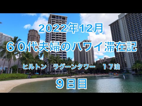 2022年12月ハワイ 9日目　KCCファーマーズマーケット 、東から西へワイキキ散歩、夕暮れのアラモアナ公園