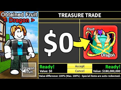 NOOB Trading From ZERO To DRAGON In Blox Fruits (Roblox)