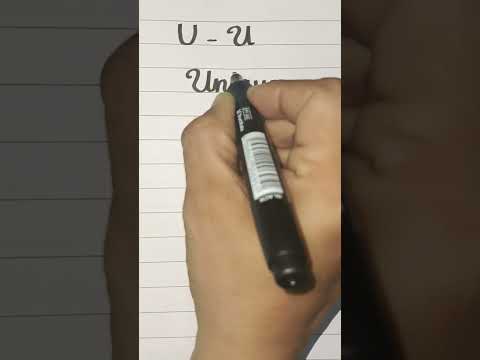 How to Write Capital "U" in Cursive Writing | Capital Letter U Words in Cursive Handwriting | Words✨