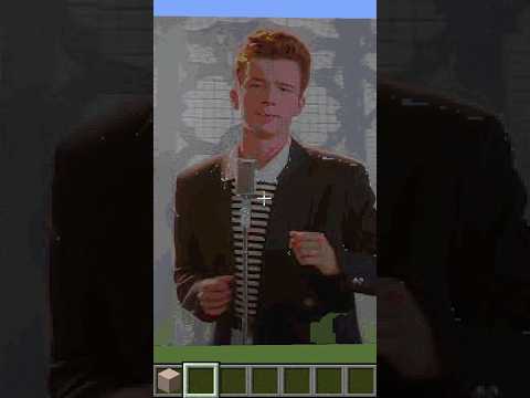 Rick Roll - Minecraft Pixel Art #viral #shorts #minecraft