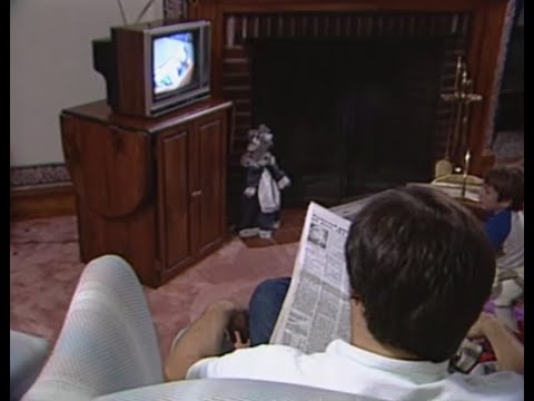 Watching TV with the family in 1988