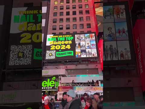 Viral TikTok Dance Featured on Time Square #fyp #viraldance